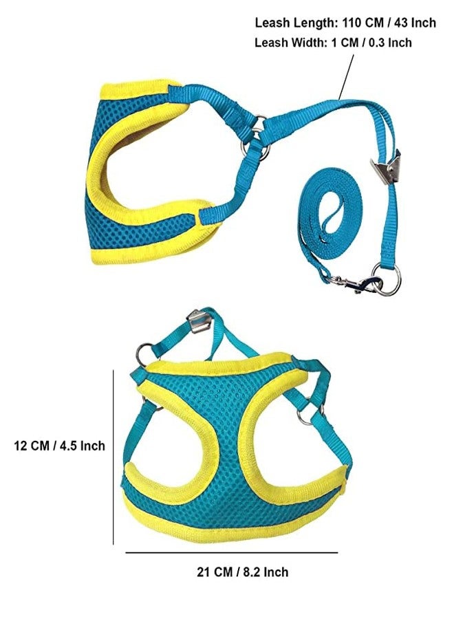 Pups&Pets سترة صدرية مبطنة ناعمة قابلة للتعديل من Pups&Pets، مستوردة، مريحة للكلاب الصغيرة والقطط والأرانب والجراء - أزرق - Image 3